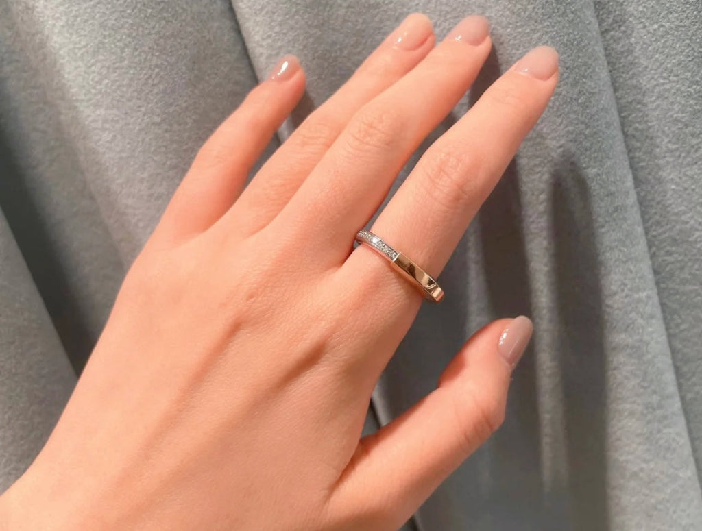 Tiffany Lock Cubic Zirconia Ring