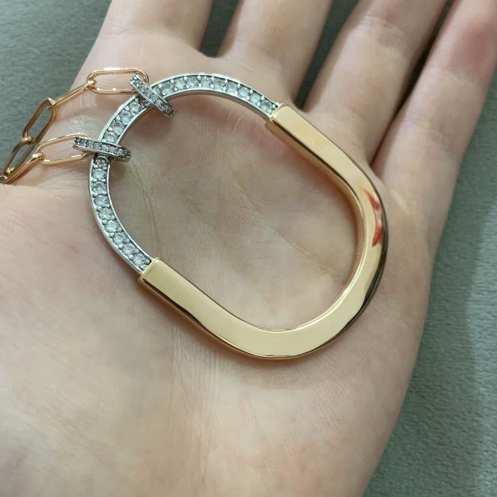 Tiffany Lock Cubic Zirconia Necklace