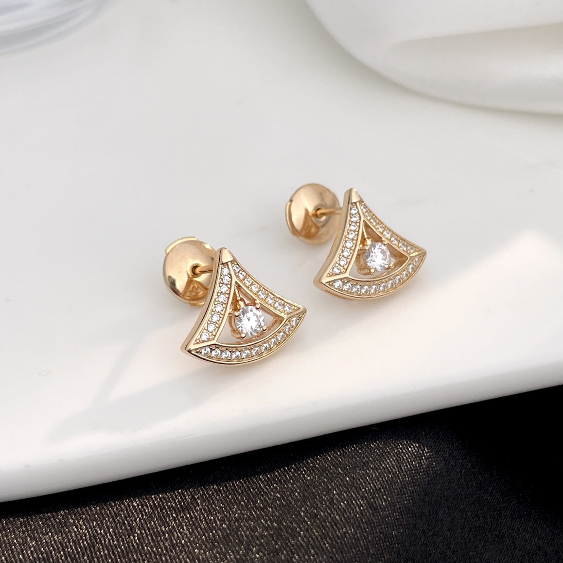 Bvlgari Dream Mini Cubic Zirconia Stud Earrings