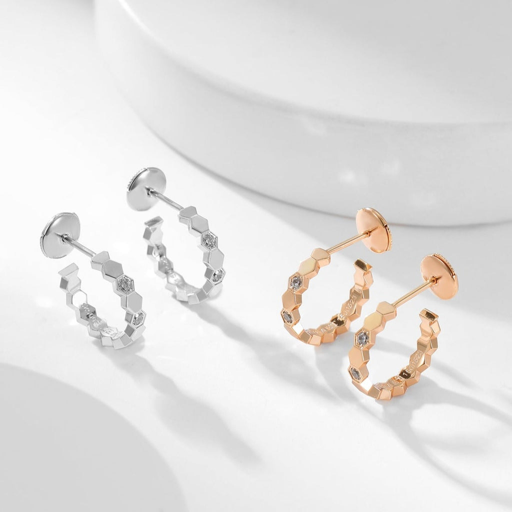 Chaumet Bee Love Cubic Zirconia Hoop Earrings