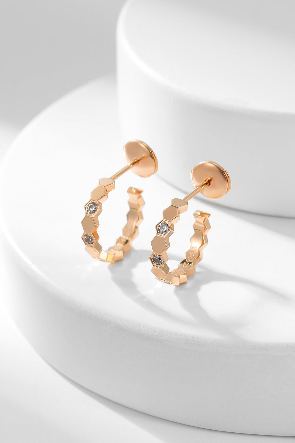 Chaumet Bee Love Cubic Zirconia Hoop Earrings