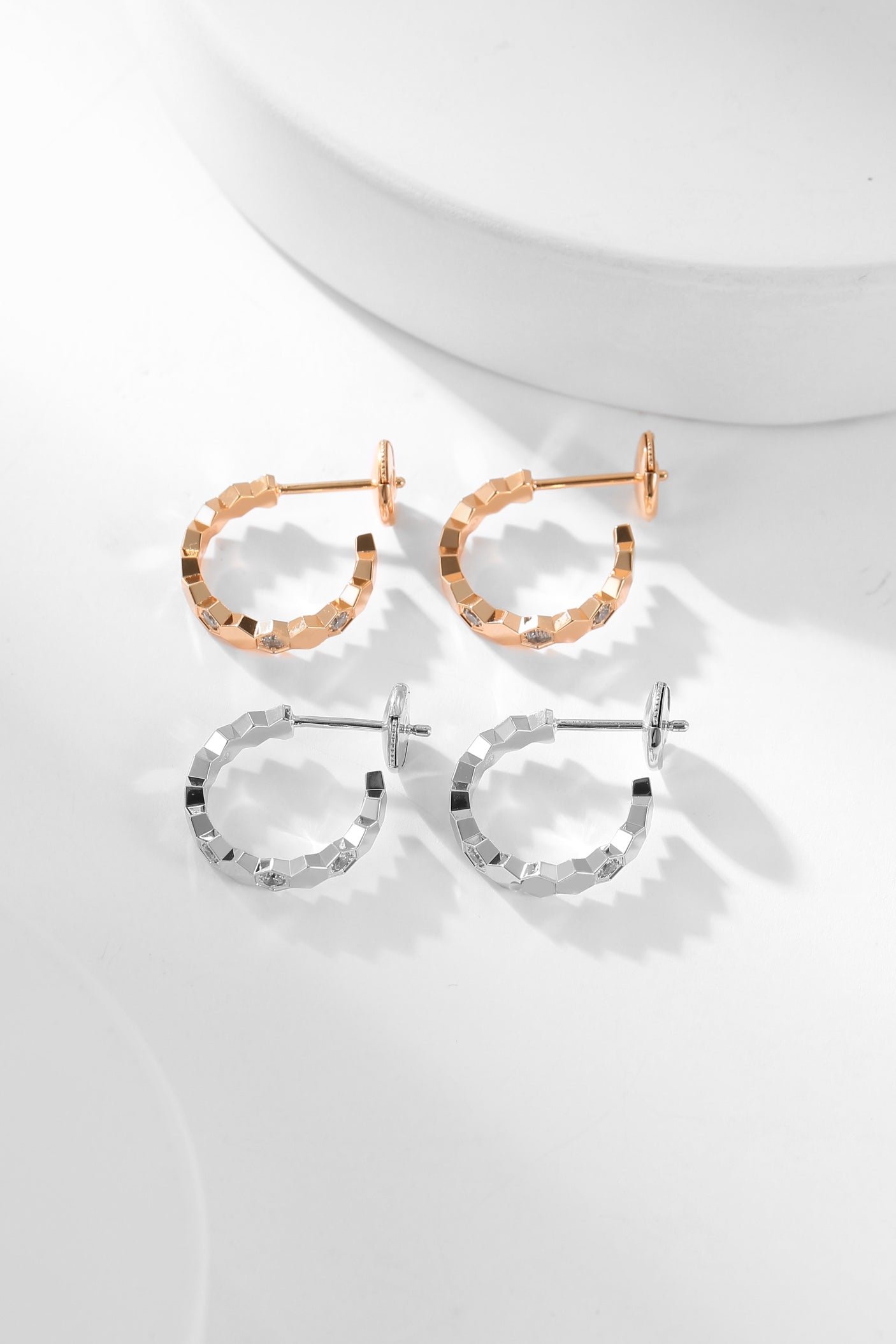 Chaumet Bee Love Cubic Zirconia Hoop Earrings