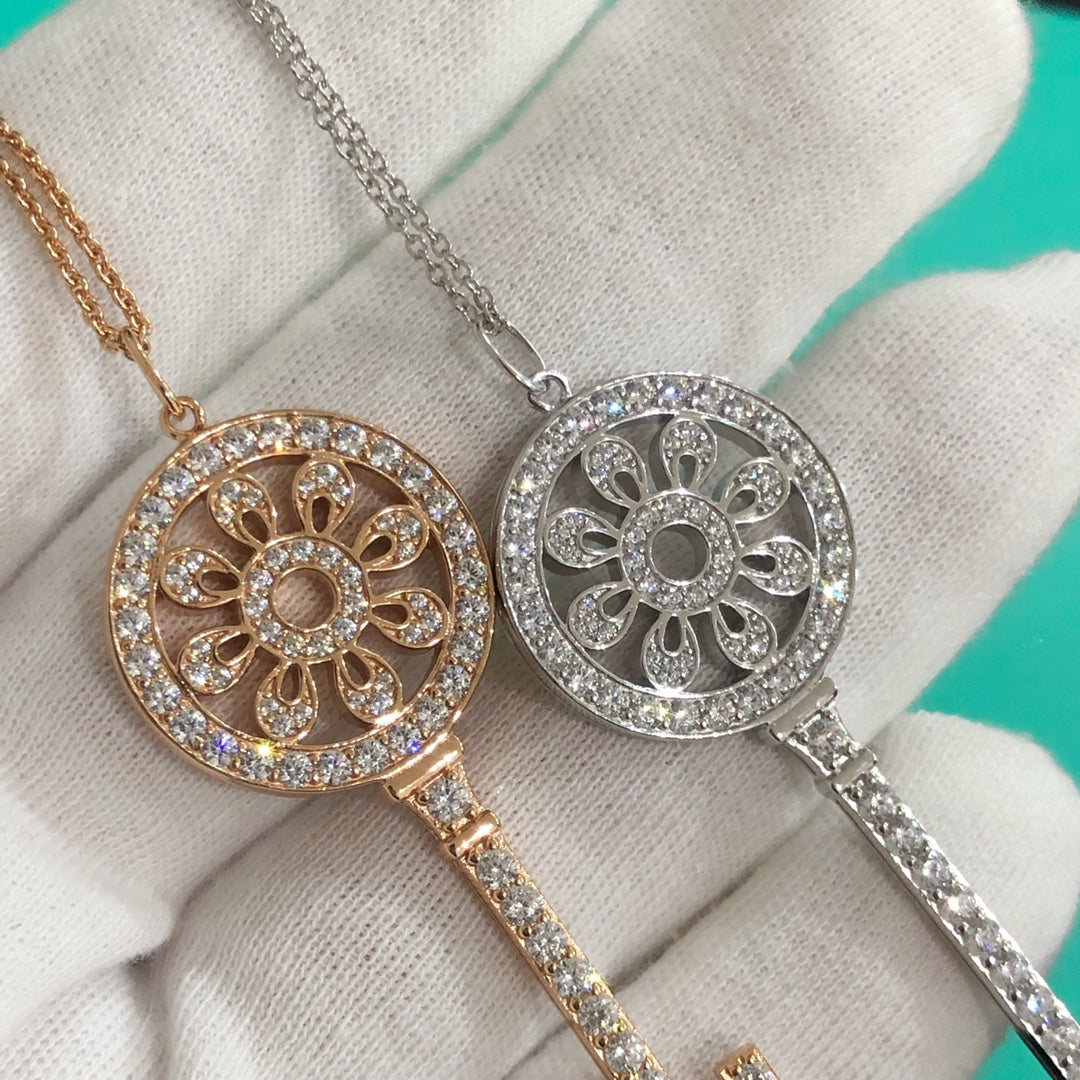 Tiffany Keys Petals Cubic Zirconia Necklace