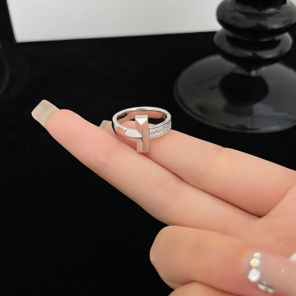 Tiffany T Wide Cubic Zirconia Ring