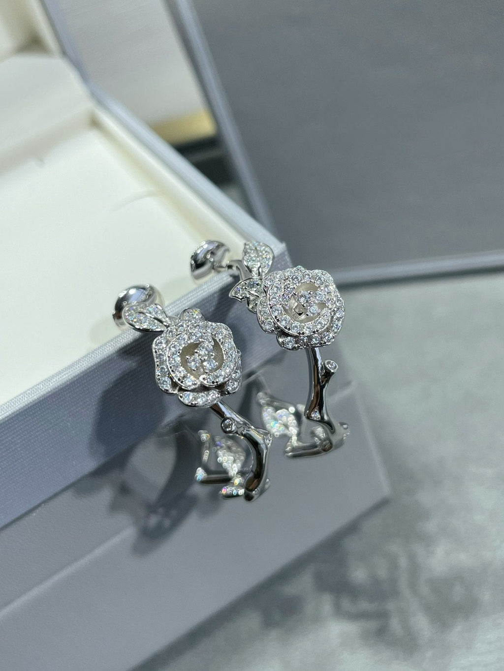 Dior Rose Bagatelle Cubic Zirconia Earrings