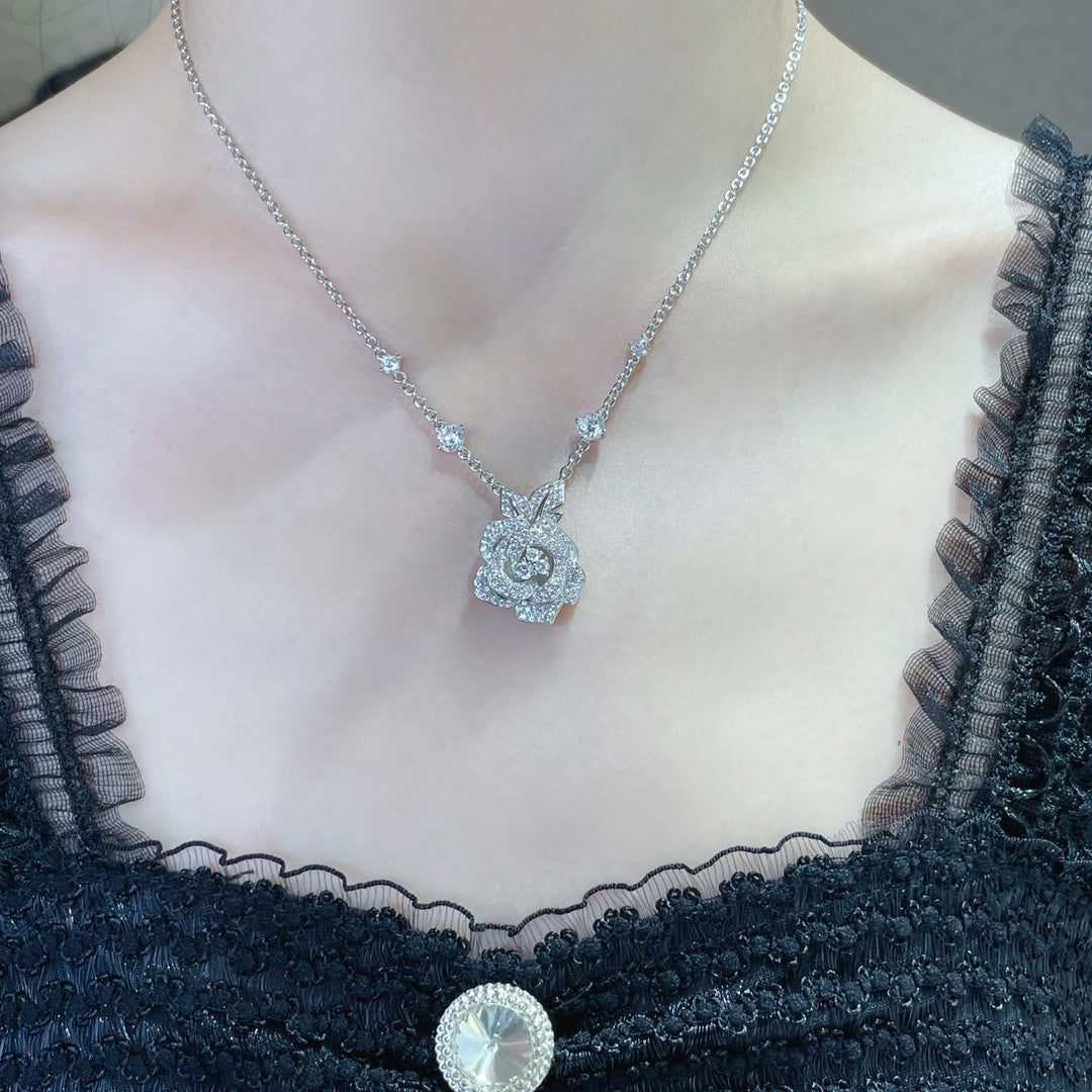 Dior Rose Bagatelle Cubic Zirconia Medium Necklace