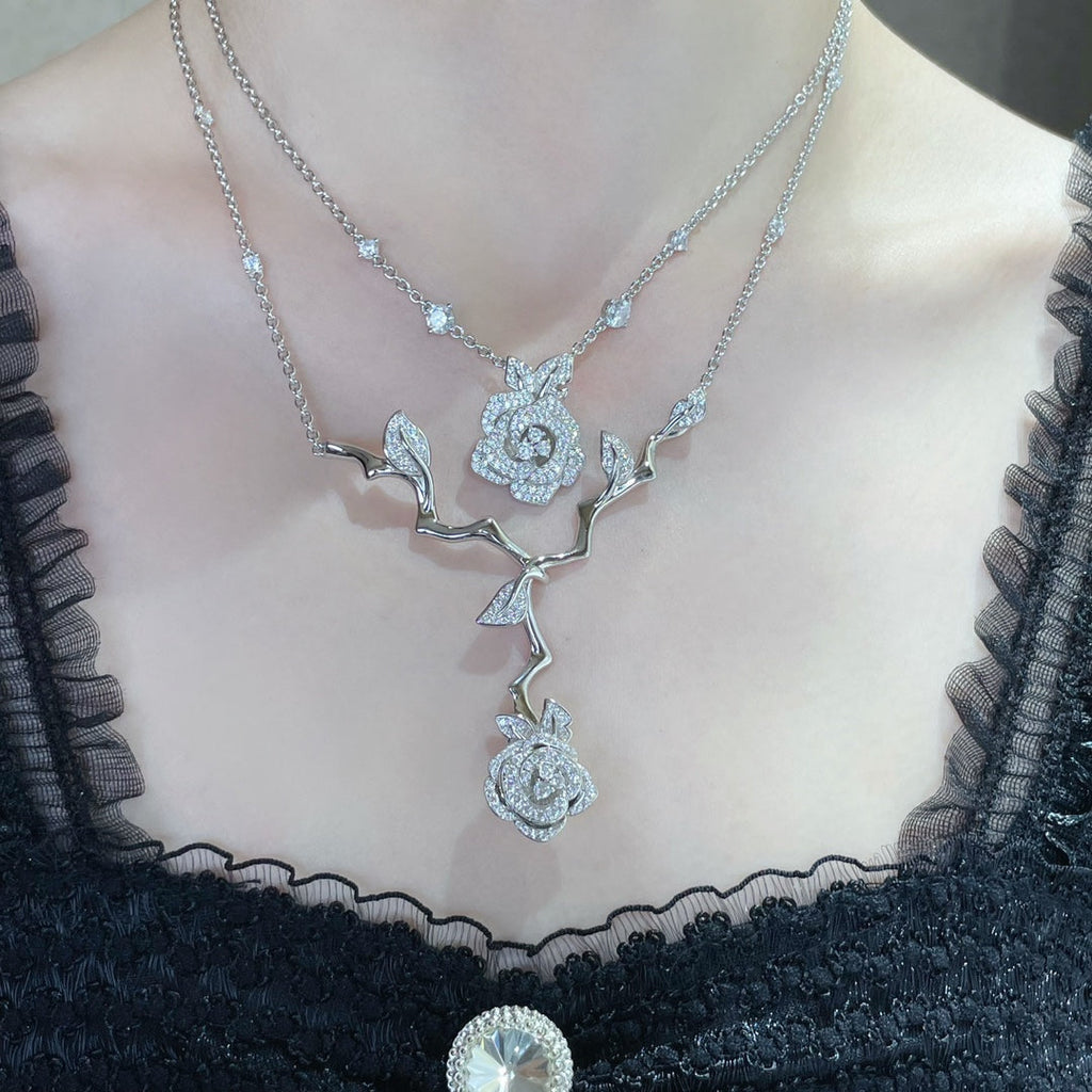 Dior Rose Bagatelle Cubic Zirconia Medium Necklace