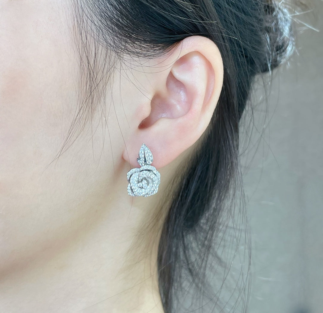 Dior Rose Bagatelle Cubic Zirconia Medium Earrings