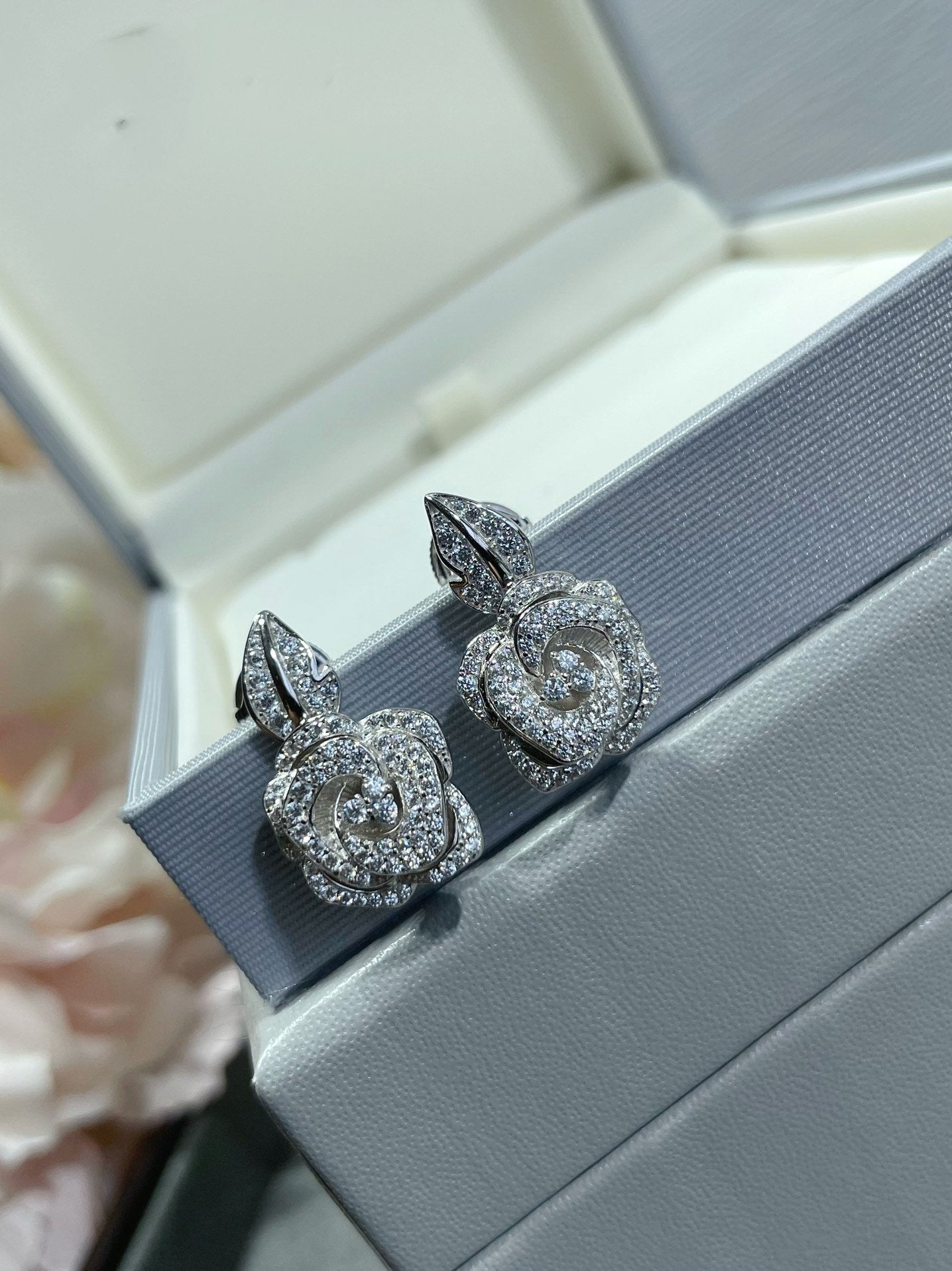 Dior Rose Bagatelle Cubic Zirconia Medium Earrings