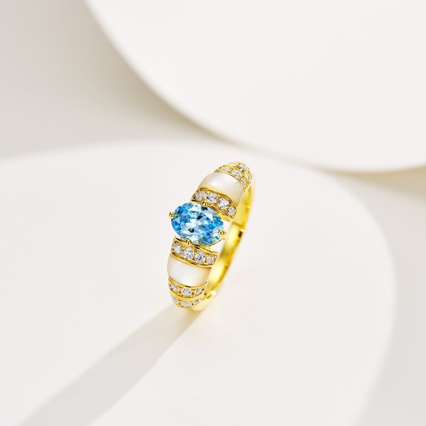 Dior Paraiba Gold Cubic Zirconia Ring