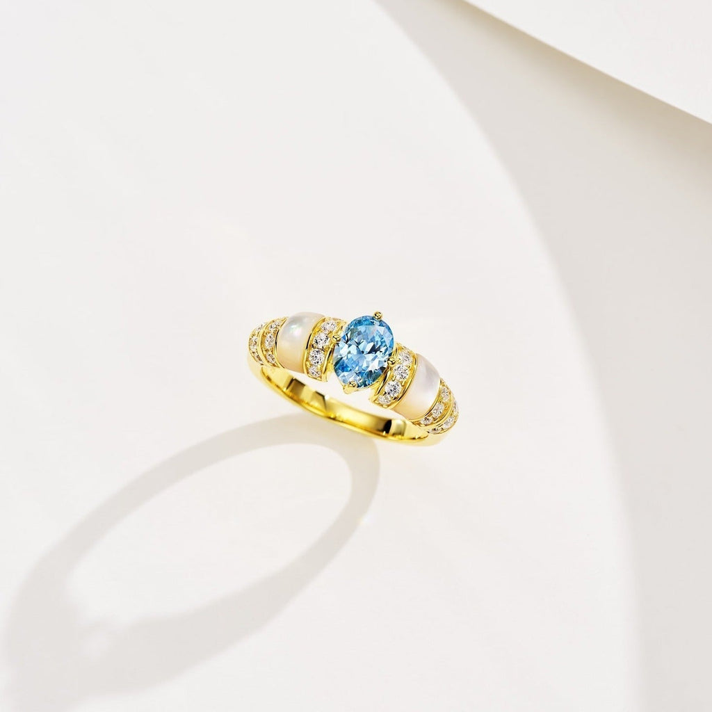 Dior Paraiba Gold Cubic Zirconia Ring