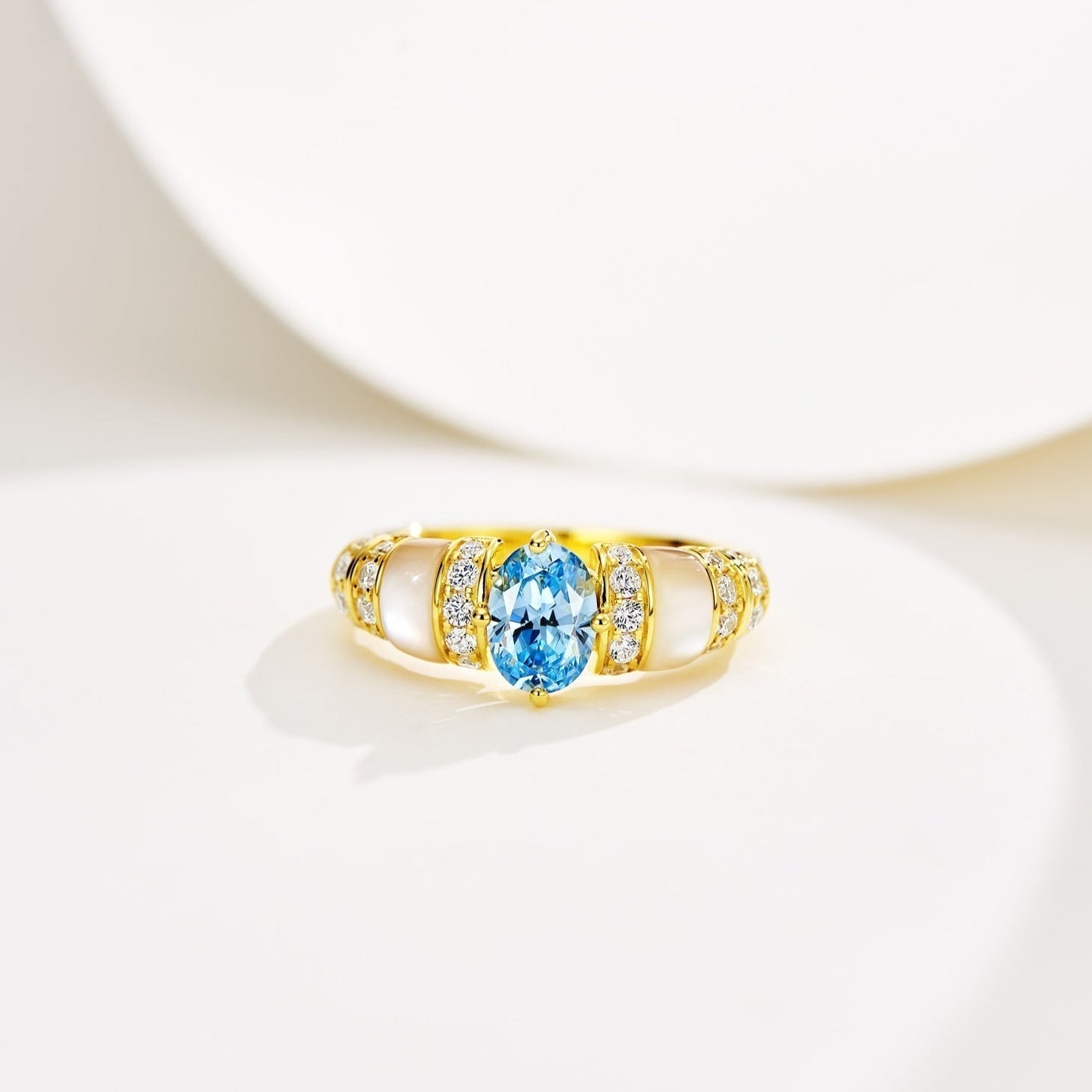 Dior Paraiba Gold Cubic Zirconia Ring