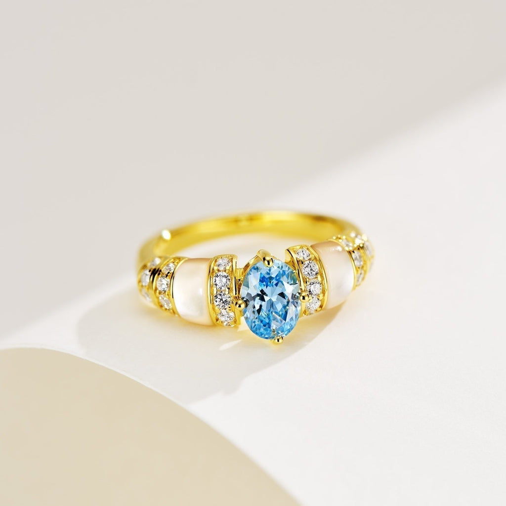 Dior Paraiba Gold Cubic Zirconia Ring