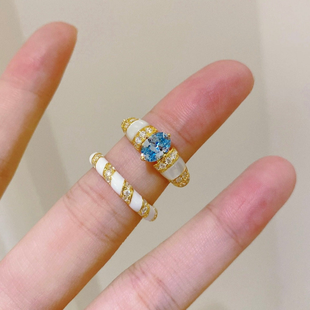 Dior Paraiba Gold Cubic Zirconia Ring