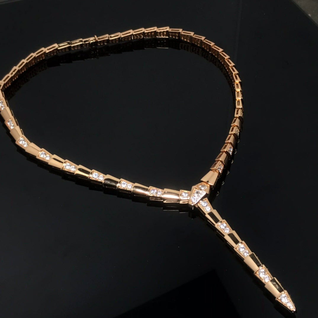 Bvlgari Serpent Viper Cubic Zirconia Necklace