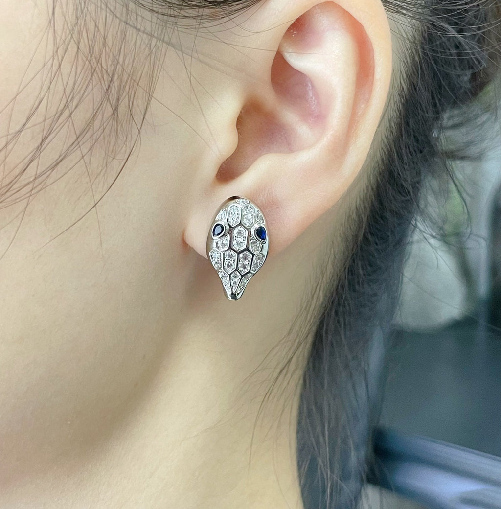Bvlgari Serpent Cubic Zirconia Stud Earrings