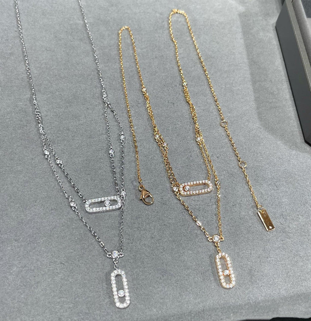 Messika Move 2 Row Cubic Zirconia Necklace