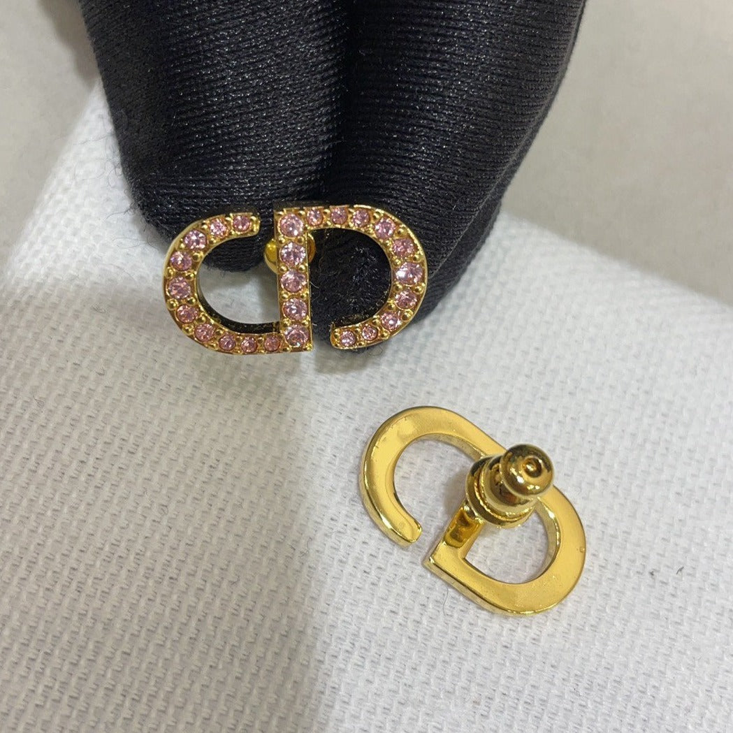 Dior Petit CD Cubic Zirconia Gold Earrings