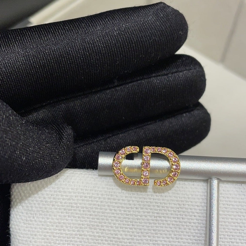 Dior Petit CD Cubic Zirconia Gold Earrings