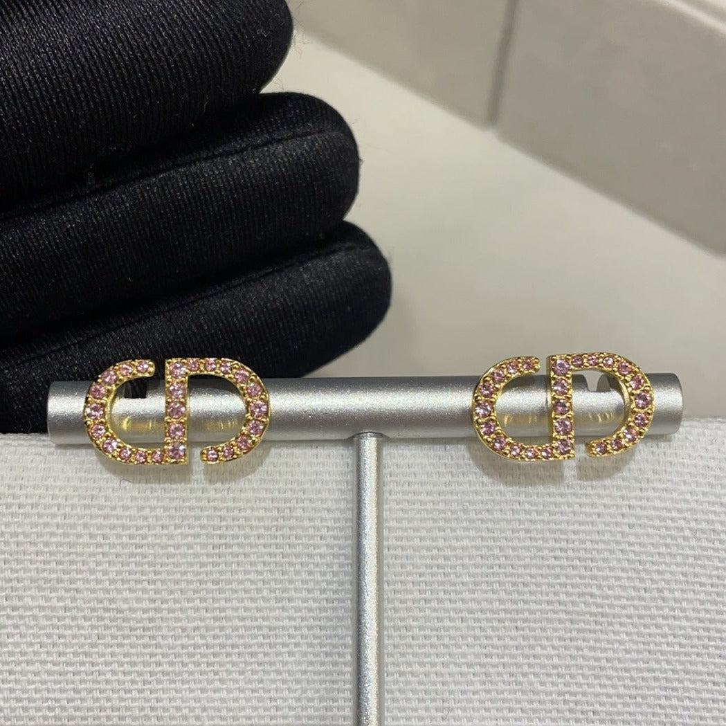 Dior Petit CD Cubic Zirconia Gold Earrings