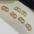 Dior Petit CD Cubic Zirconia Gold Earrings