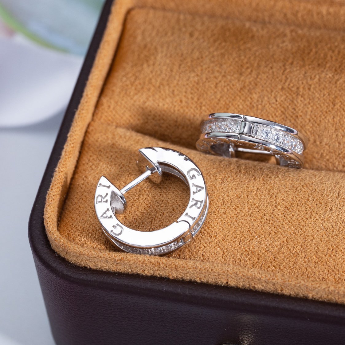 Bvlgari Zero 1 Mini Silver Cubic Zirconia Earrings