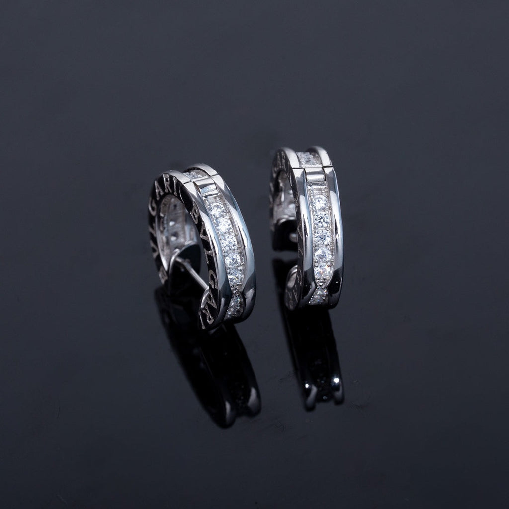 Bvlgari Zero 1 Mini Silver Cubic Zirconia Earrings