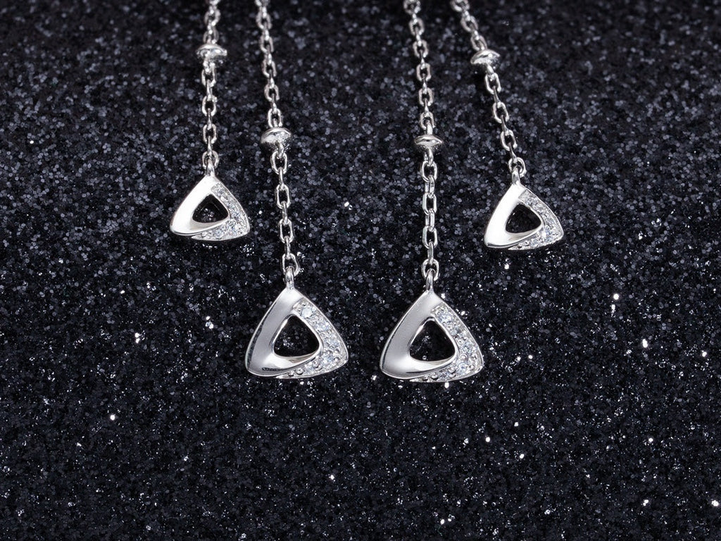Bvlgari Fiorever Silver Cubic Zirconia Drop Earrings