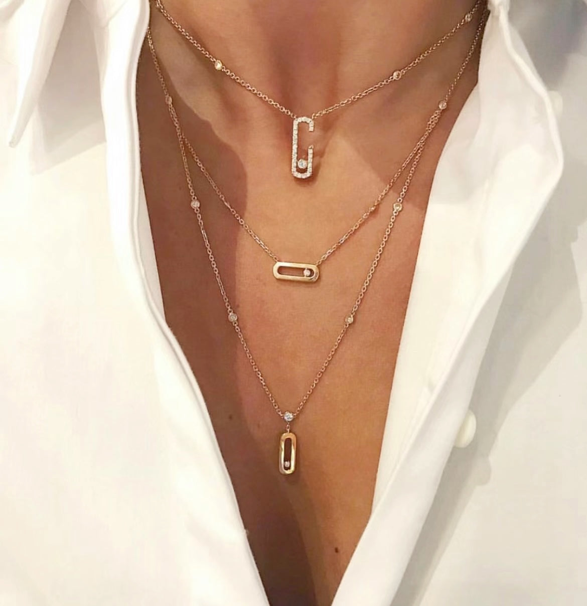 Messika Move Uno 2 Row Cubic Zirconia Necklace
