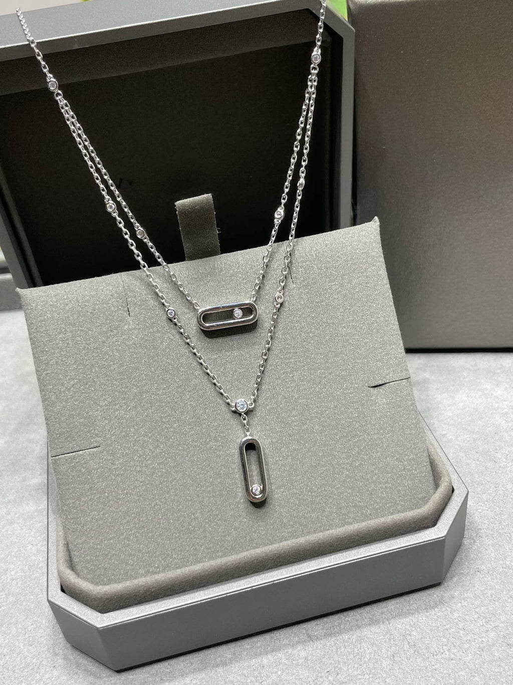 Messika Move Uno 2 Row Cubic Zirconia Necklace