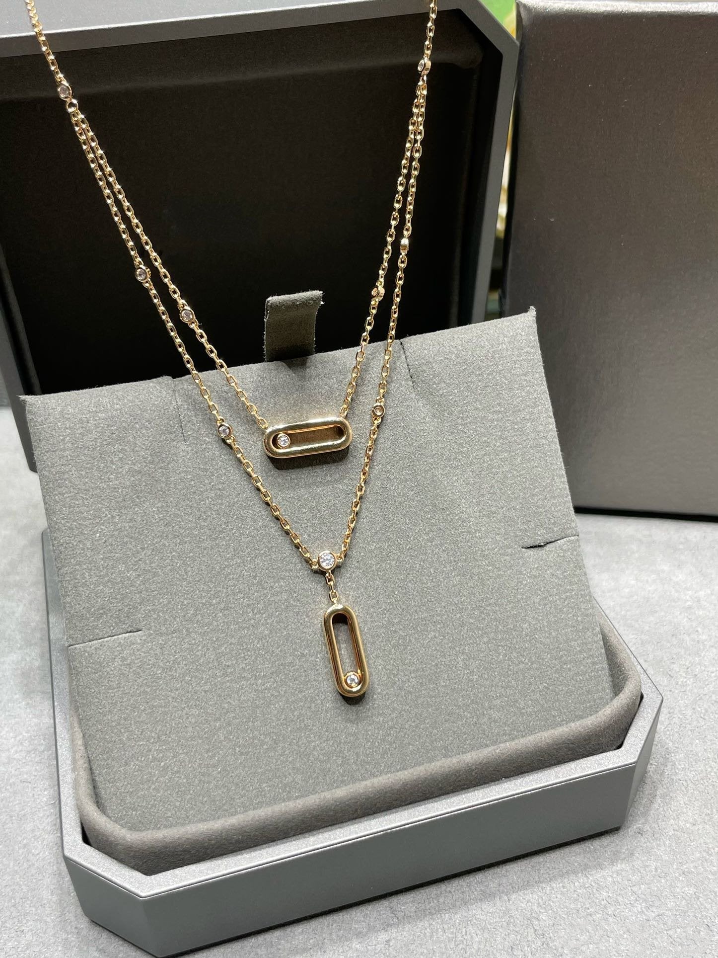 Messika Move Uno 2 Row Cubic Zirconia Necklace