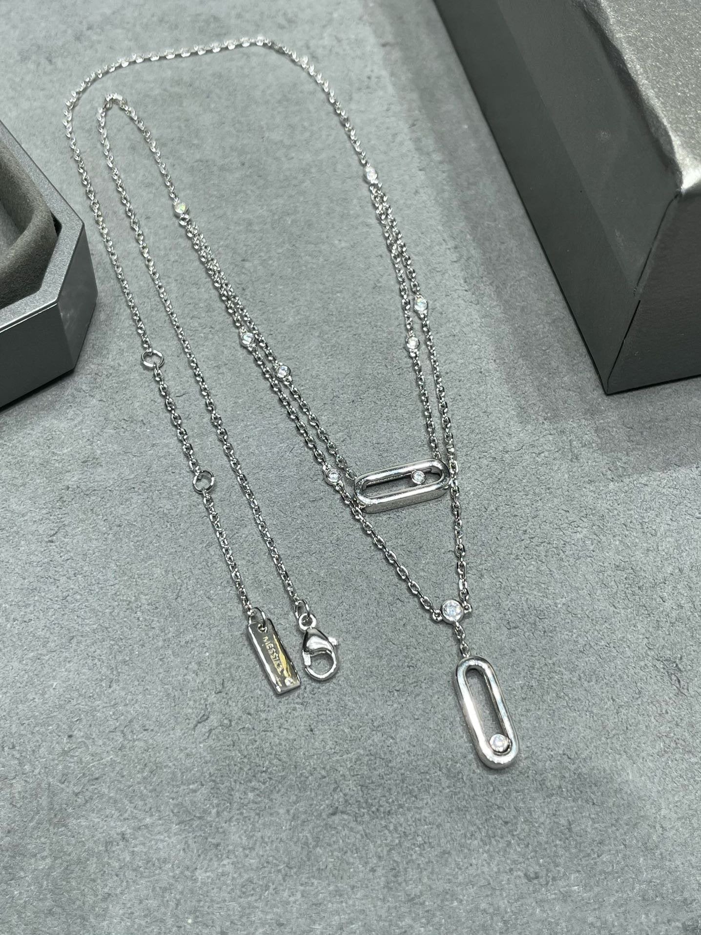 Messika Move Uno 2 Row Cubic Zirconia Necklace