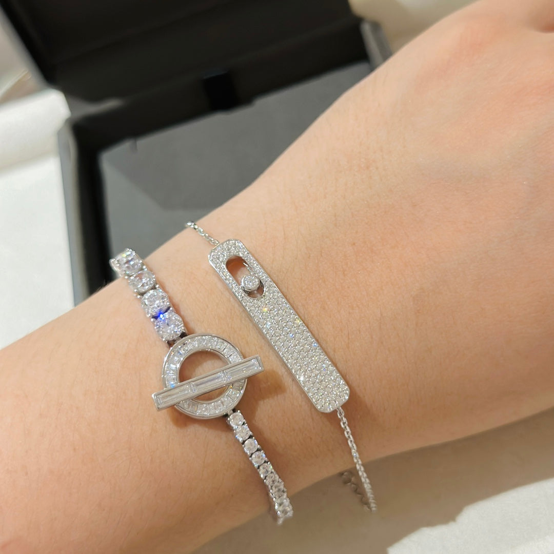 Messika Move Classique Cubic Zirconia Paved Bracelet