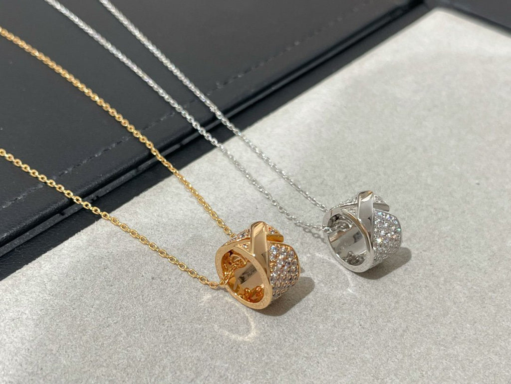 Chaumet Liens Evidence Cubic Zirconia Paved Necklace