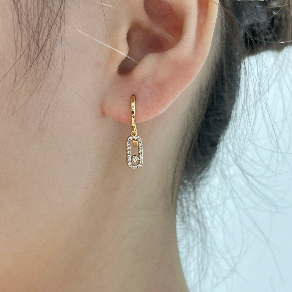 Messika Move Uno Hoop Cubic Zirconia Earrings