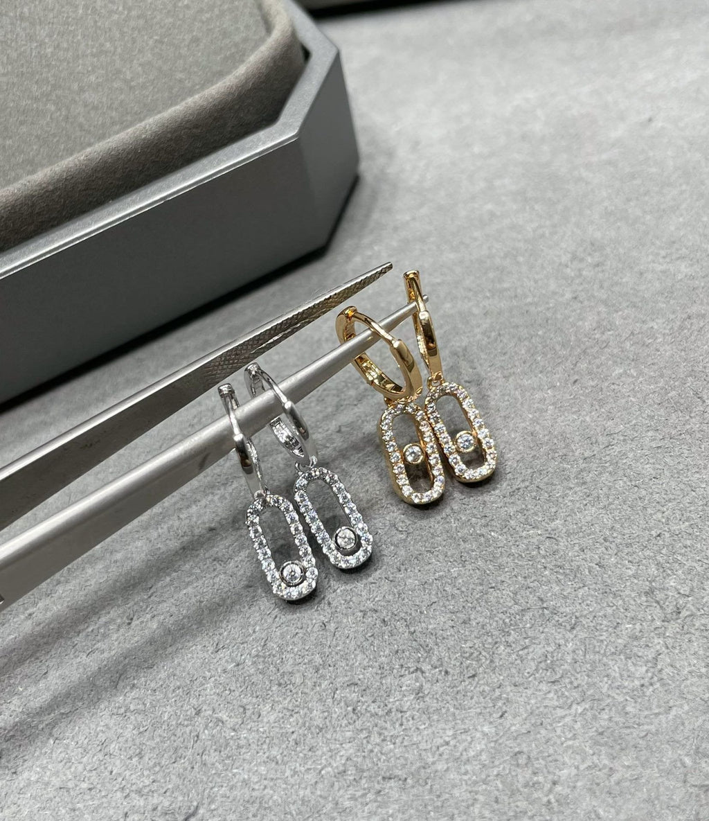 Messika Move Uno Hoop Cubic Zirconia Earrings