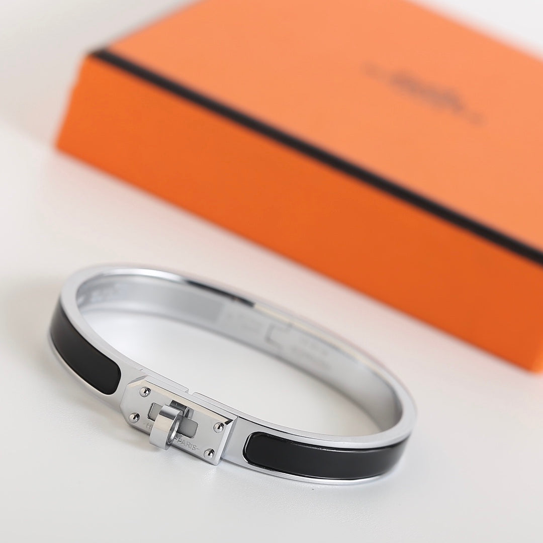 Hermes HM Kelly Black Bracelet