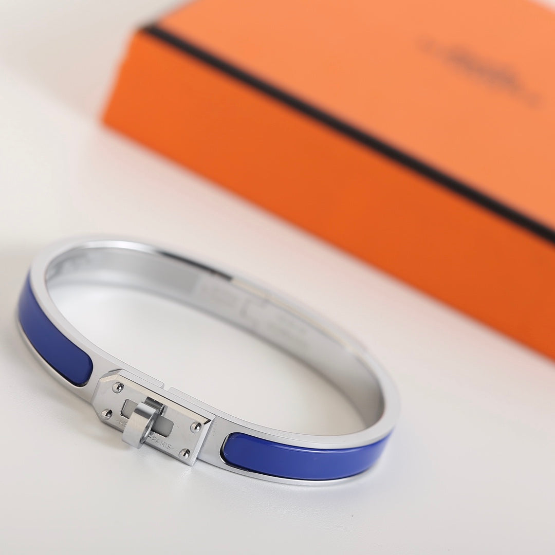 Hermes HM Kelly Blue Bracelet