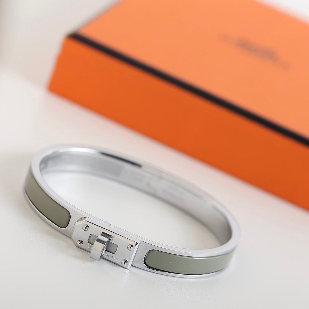 Hermes HM Kelly Blue Green Bracelet