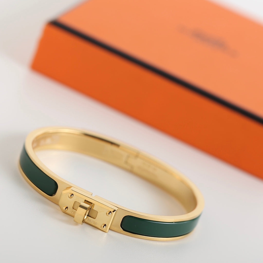 Hermes HM Kelly Khaki Bracelet