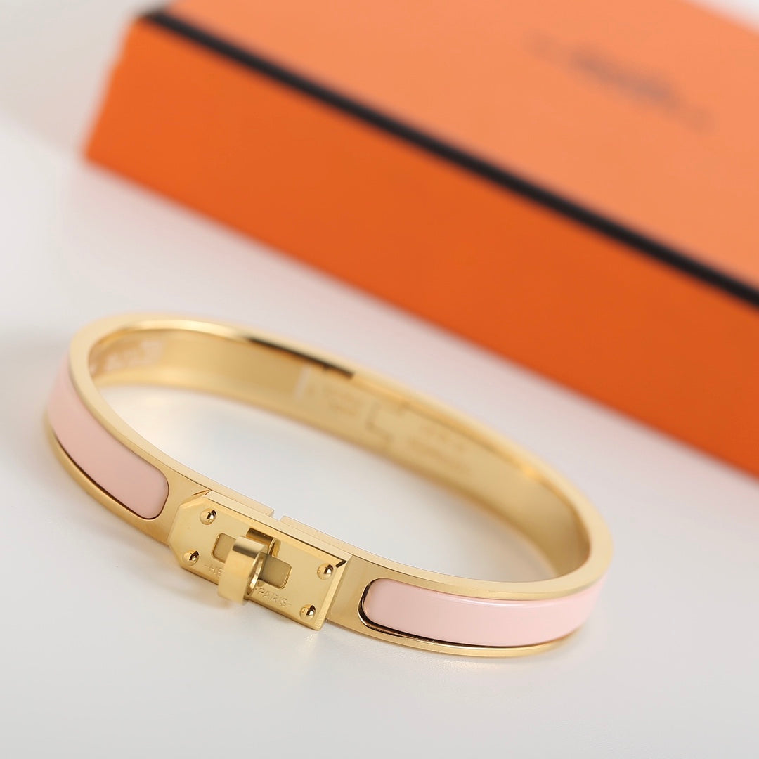 Hermes HM Kelly Light Pink Bracelet