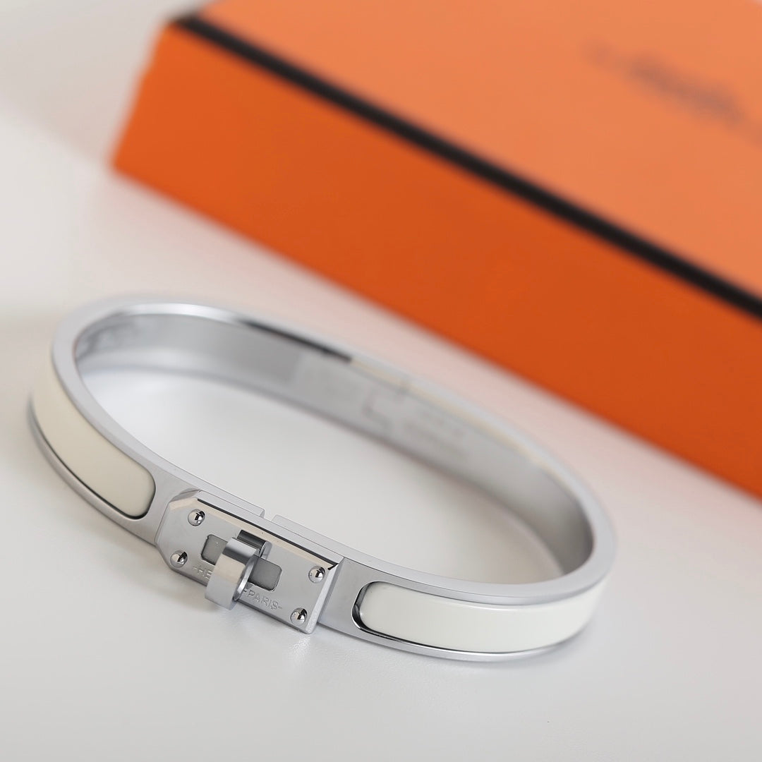 Hermes HM Kelly White Bracelet