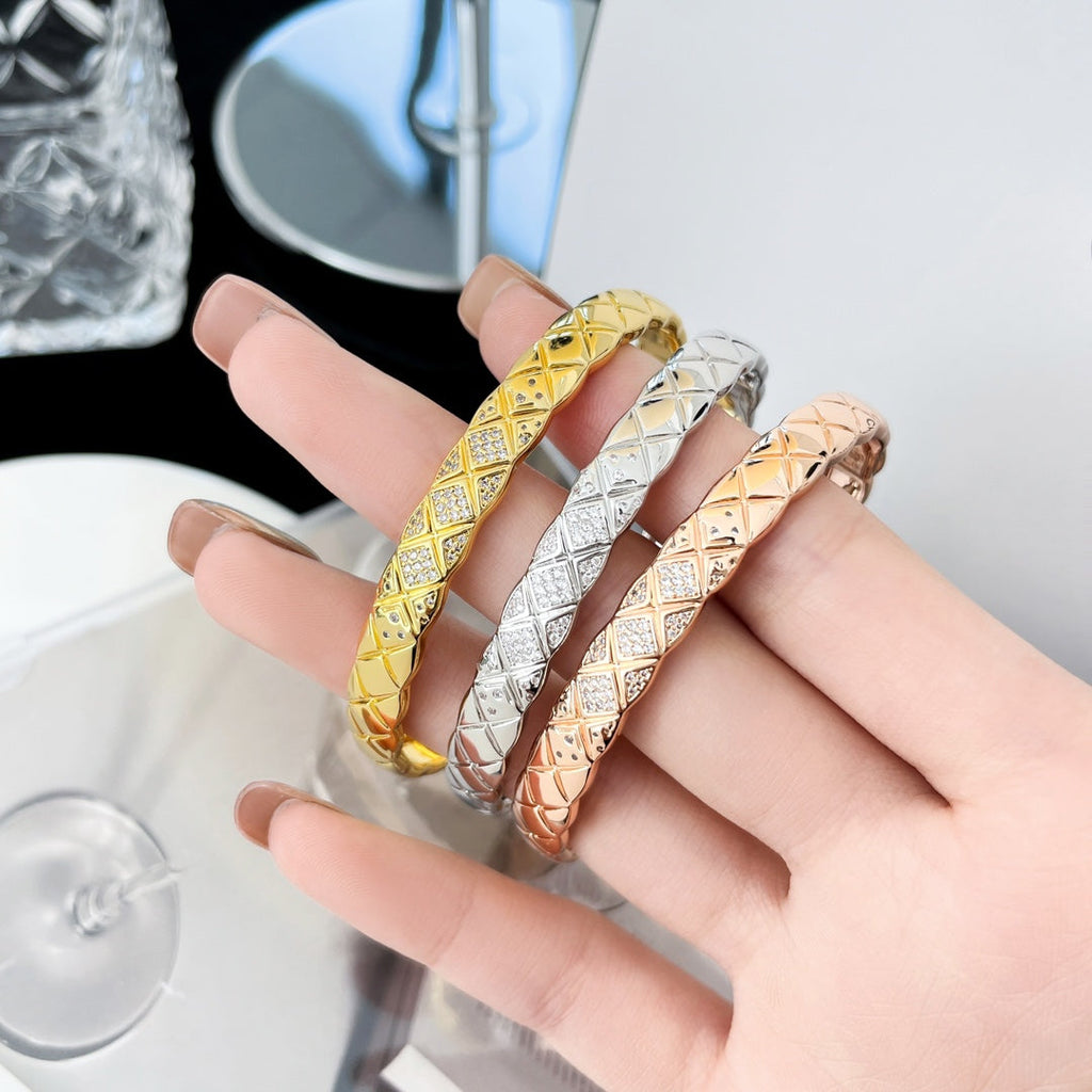 Chanel Crush Bracelet Quilted Cubic Zirconia