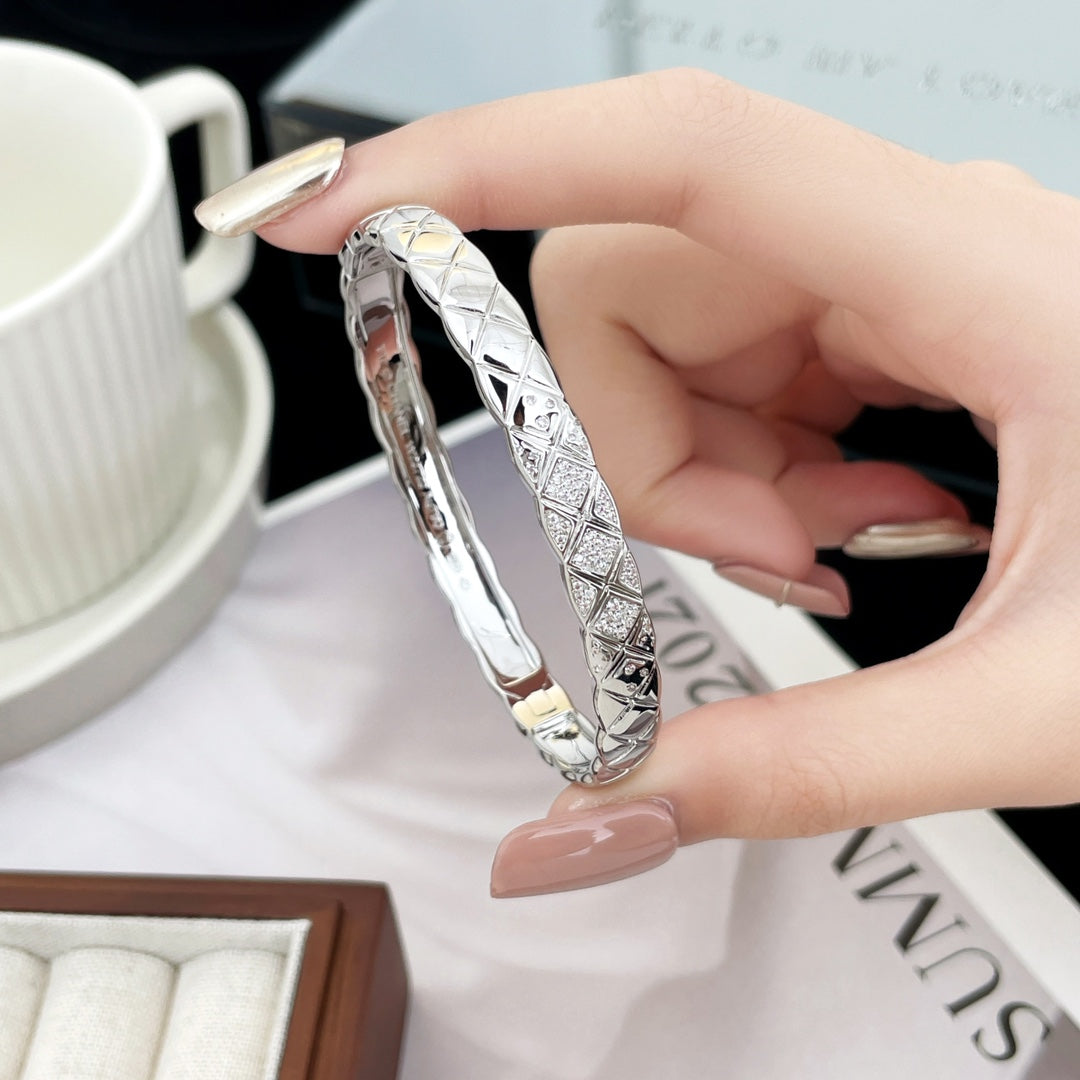 Chanel Crush Bracelet Quilted Cubic Zirconia