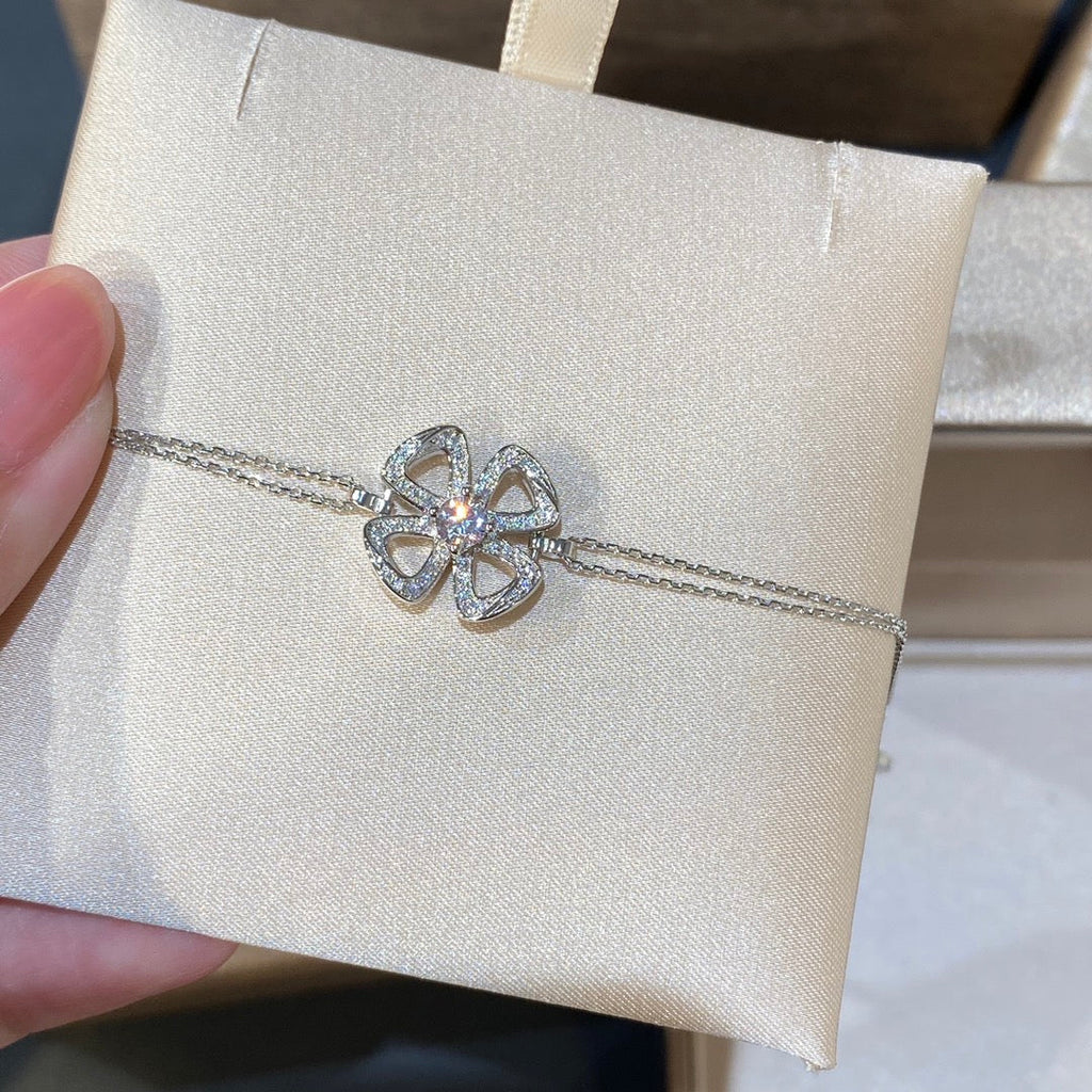 Bvlgari Fiorever Cubic Zirconia Chain Link Bracelet
