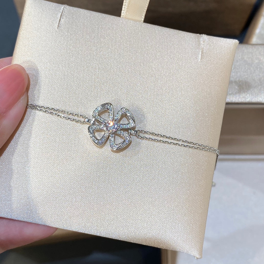 Bvlgari Fiorever Cubic Zirconia Chain Link Bracelet