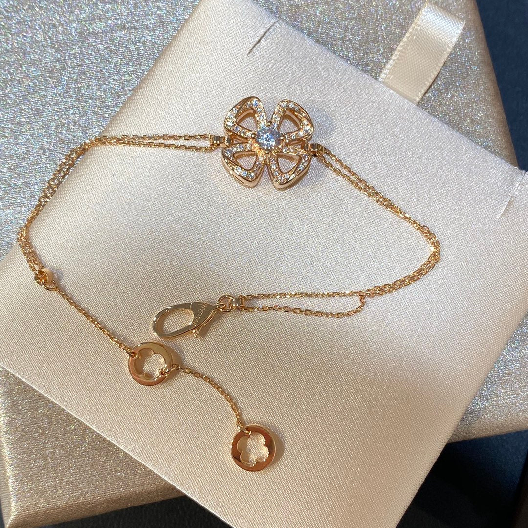 Bvlgari Fiorever Cubic Zirconia Chain Link Bracelet