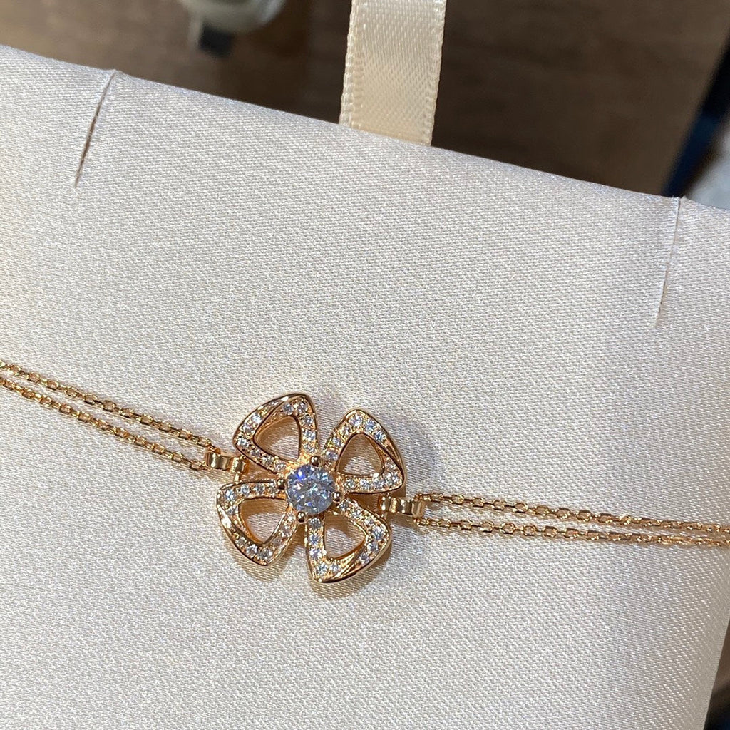 Bvlgari Fiorever Cubic Zirconia Chain Link Bracelet