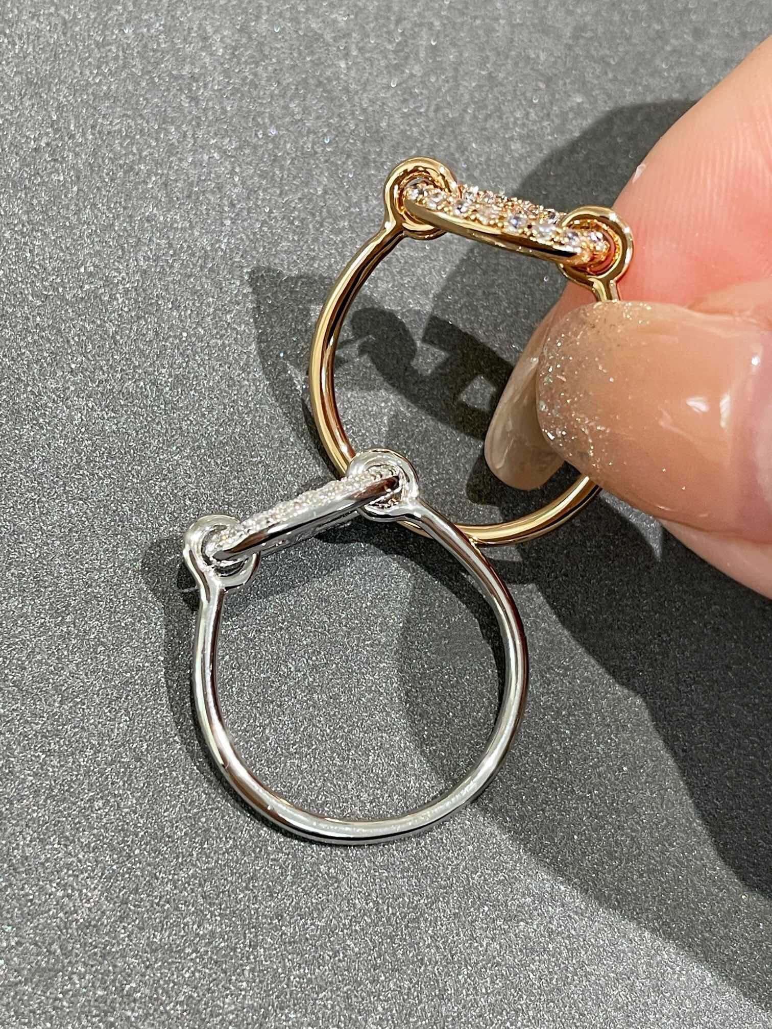 Hermes Ronde Small Cubic Zirconia Ring