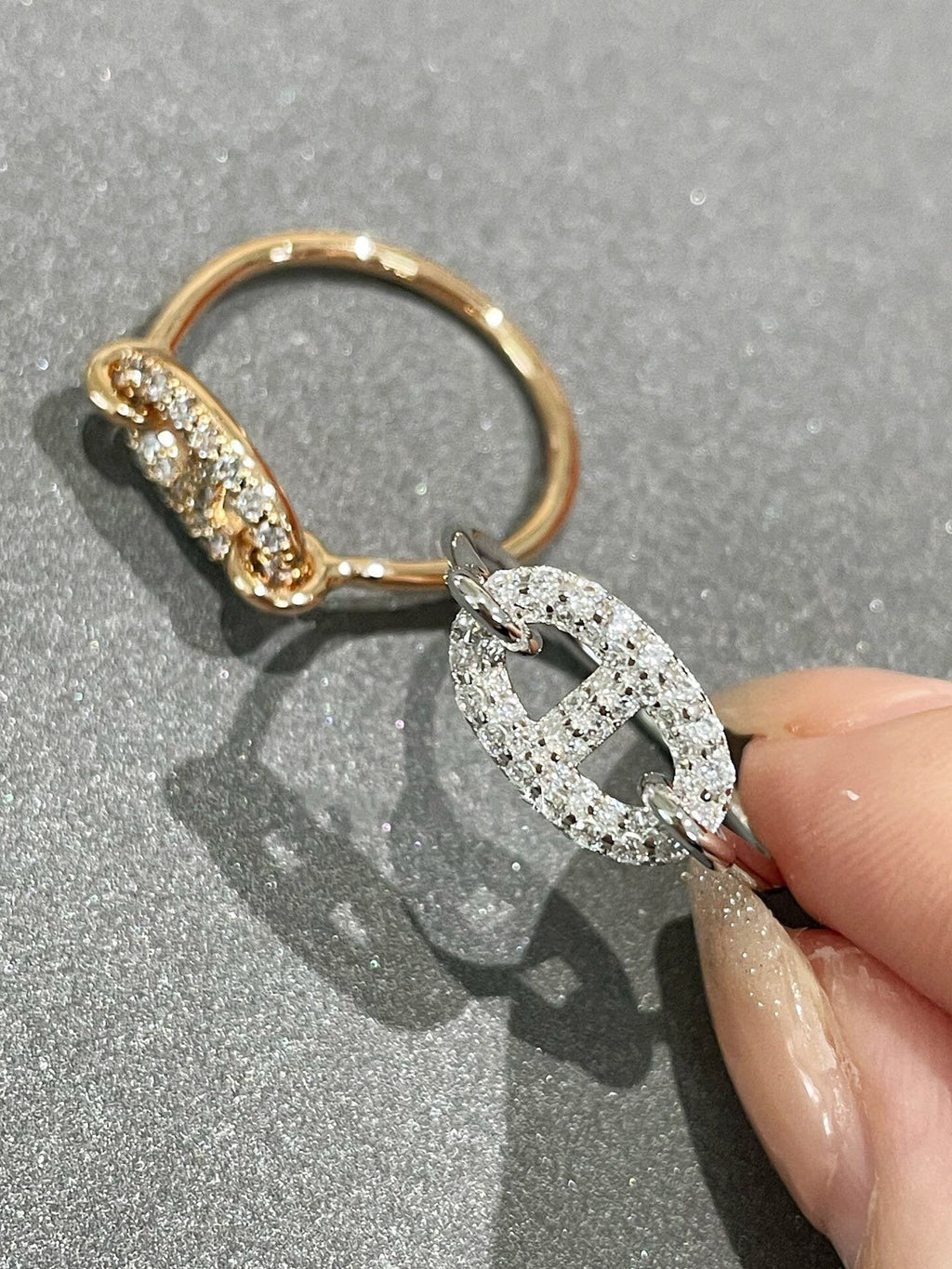 Hermes Ronde Small Cubic Zirconia Ring